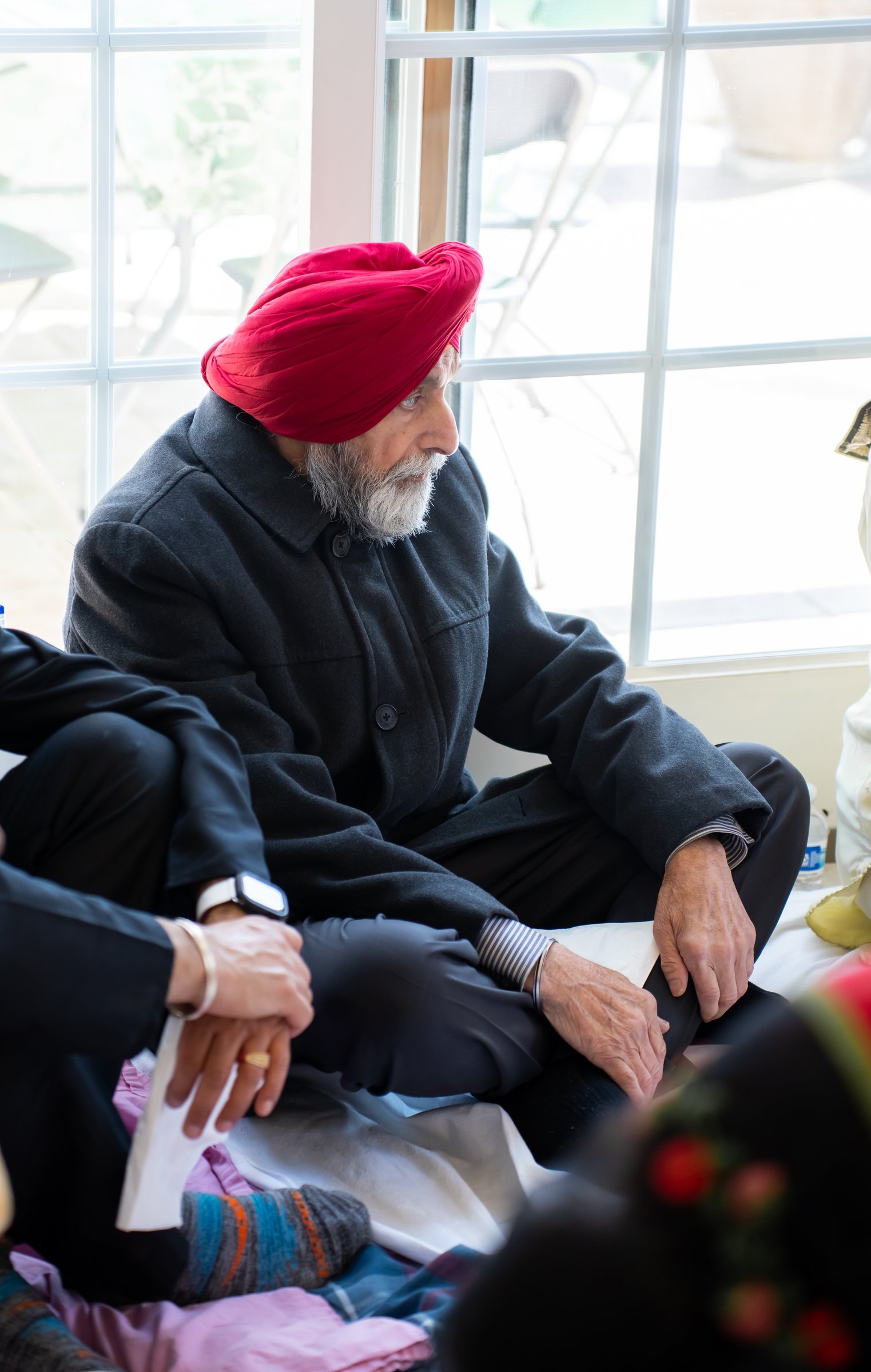 Housewarming and birthday elder red turban window light